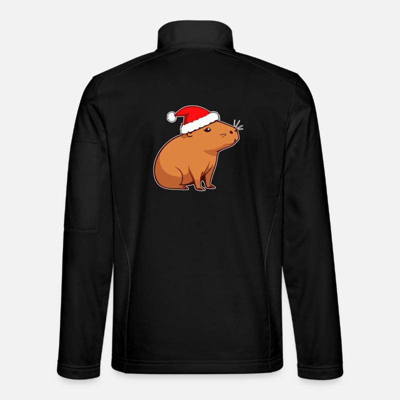 Capybara Christmas - Unisex Softshell Jacket - black