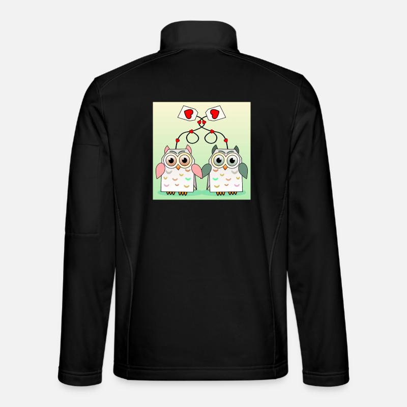 Thé de hibou - Veste en tissu softshell Unisexe - noir
