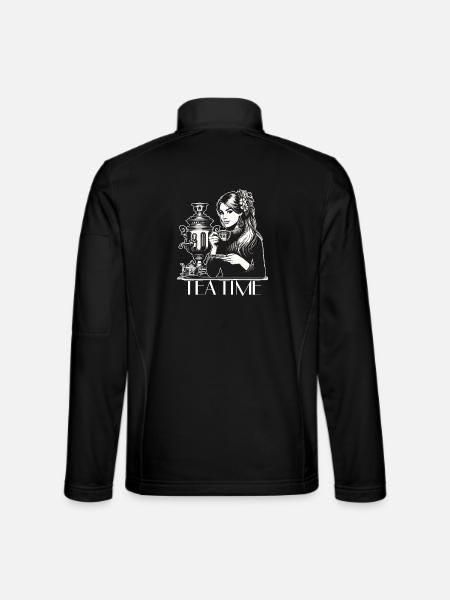 Samowar Teezeit Frau Geschenk - Unisex Softshelljacke - Schwarz