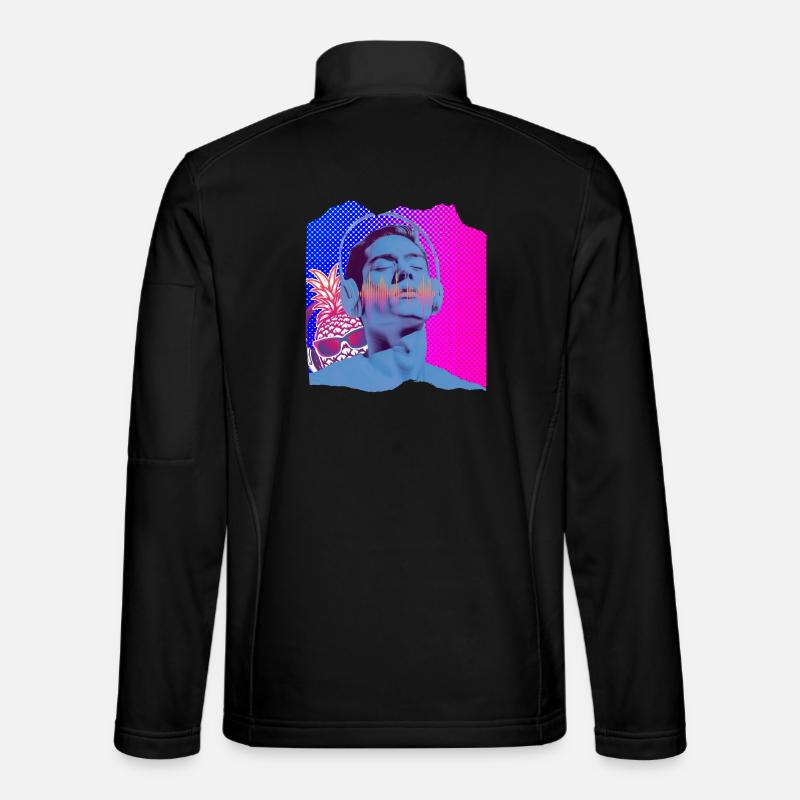 Music Pop Art - Unisex Softshell Jacket - black