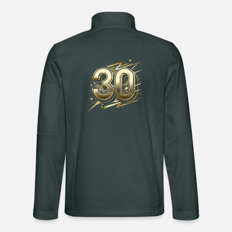 30 ans or Pop Art 30e cadeau d’anniversaire Veste en tissu softshell Unisexe