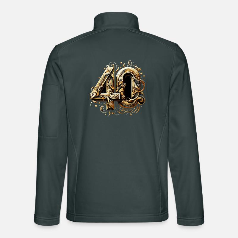40 ans or Glamour 40e cadeau d’anniversaire Veste en tissu softshell Unisexe