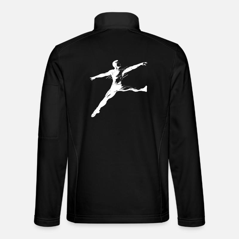 Male Ballet Dancer Sketch - Unisex Softshell Jacket - black