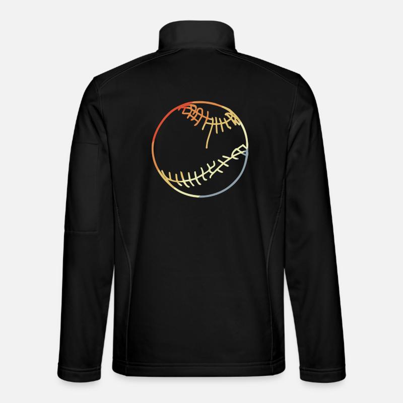 Dessin de balle de baseball - Veste en tissu softshell Unisexe - noir