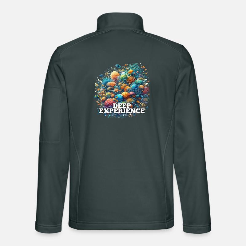 Cadeau de poisson corail Deep Experience Veste en tissu softshell Unisexe