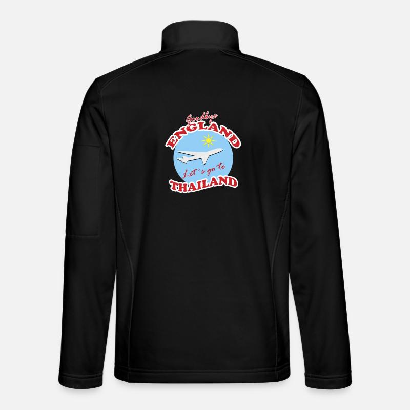 Thailand Travel Farewell Airplane Design - Unisex Softshell Jacket - black