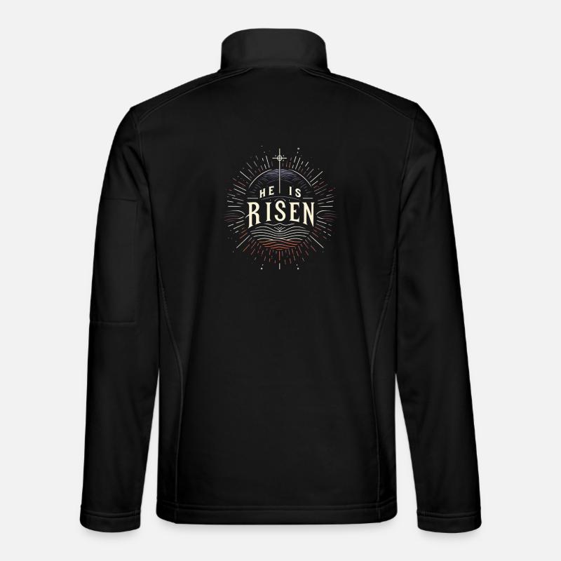 He is risen - Unisex Softshell Jacket - black