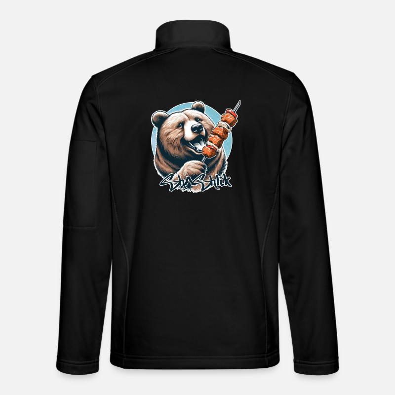 Shashlik Meat Skewer Bear Gift Unisex Softshell Jacket