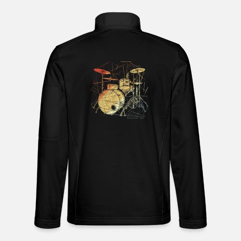 Drums Retrowave Unisex Softshell Jacket
