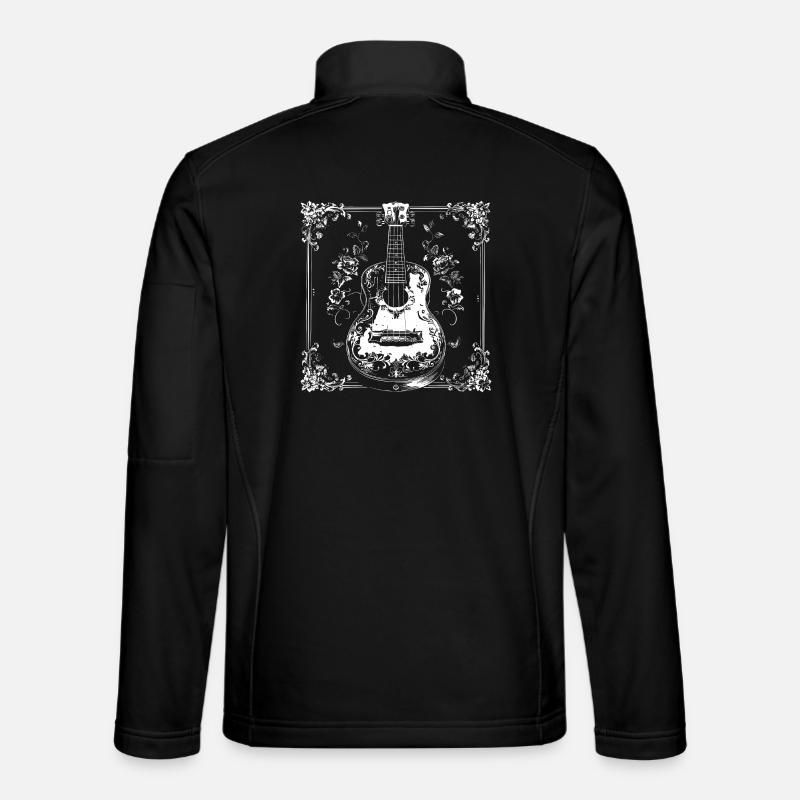 Ukulele Cartoon - Unisex Softshell Jacket - black