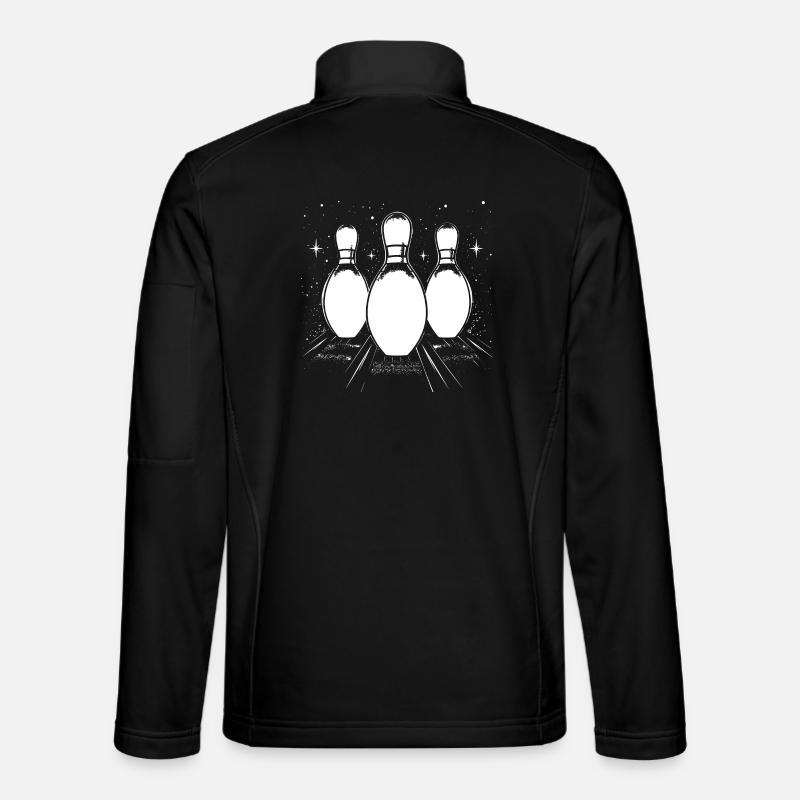 Dessin de bowling - Veste en tissu softshell Unisexe - noir