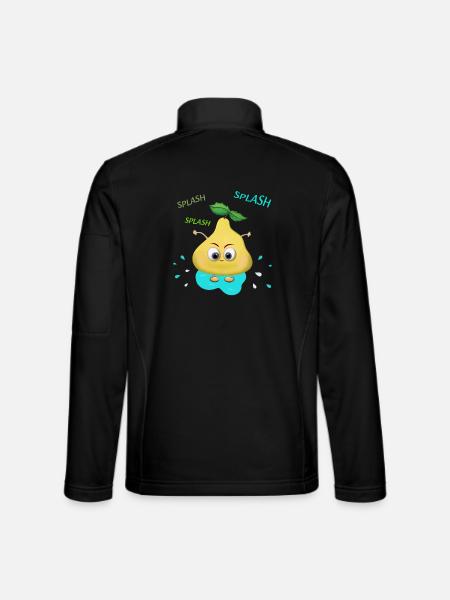 Funny yellow pear - Unisex Softshell Jacket - black