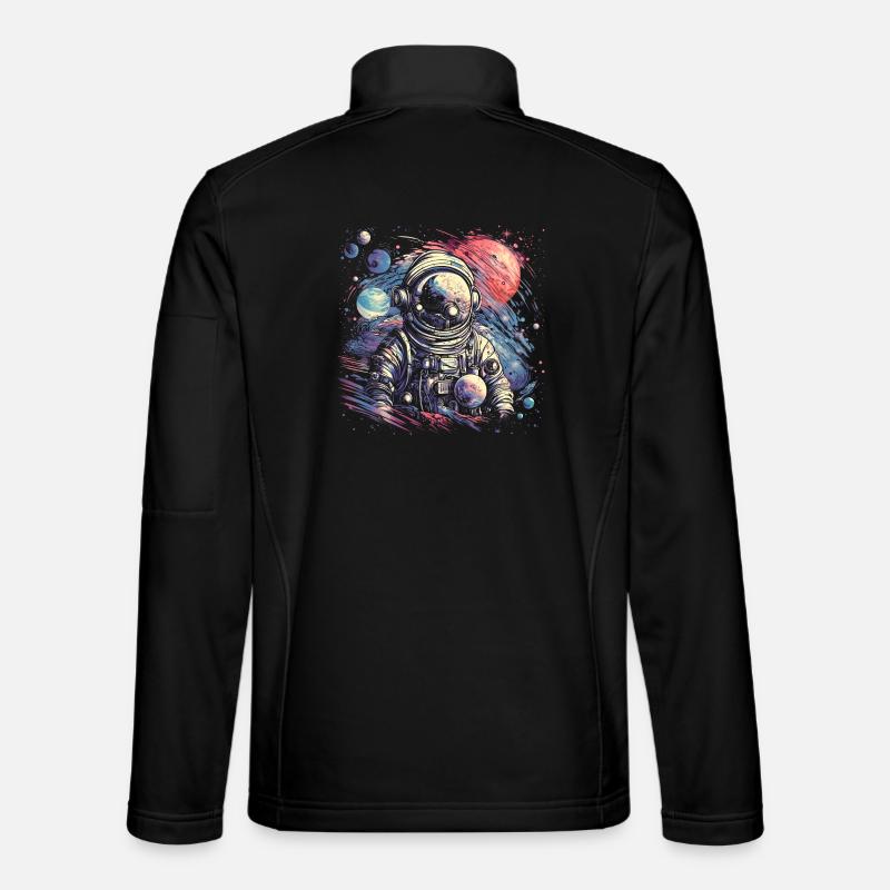 Cooler Astronaut im Retro Look Unisex Softshelljacke