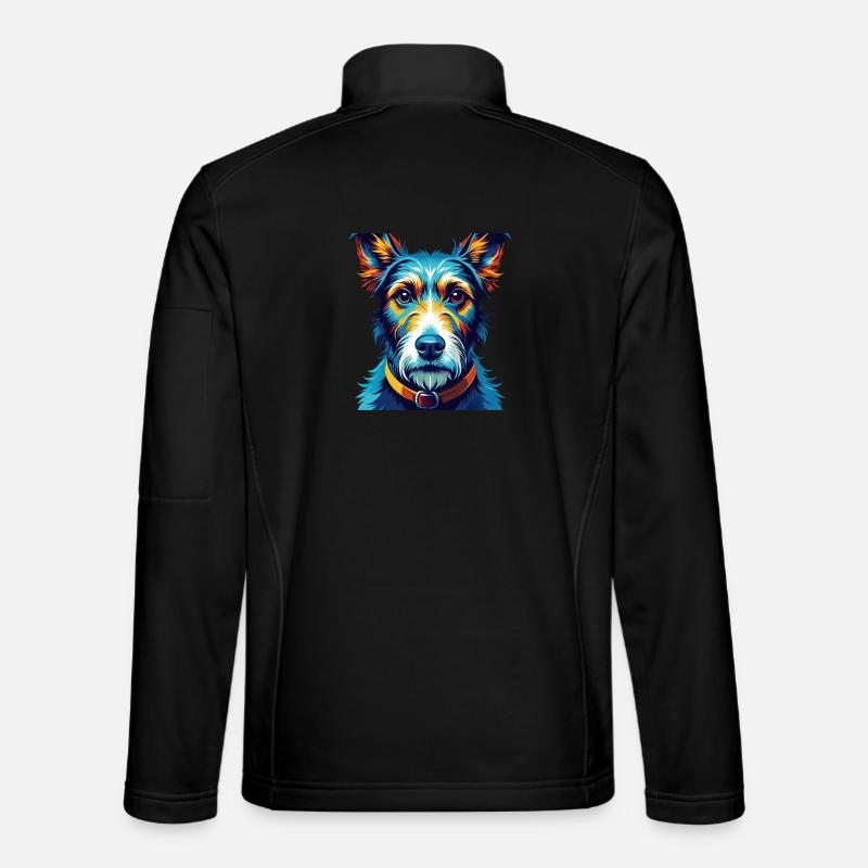Fox Terrier Smooth Dog Breed Cartoon Kawaii Unisex Softshell Jacket