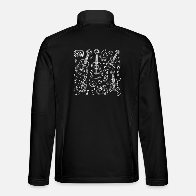 Cartoon Ukulele - Unisex Softshell Jacket - black