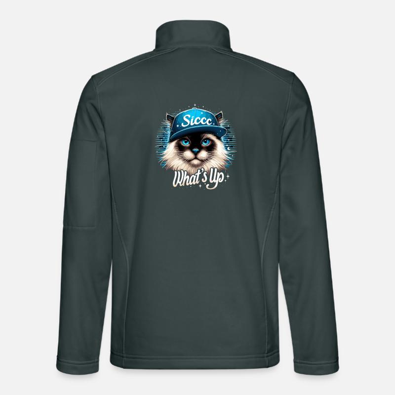 Heilige Birma Katze Birmakatze Was geht ab Geschen Unisex Softshelljacke