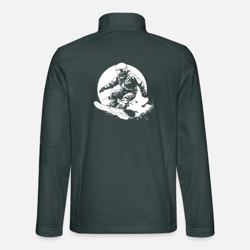 Snowboarder Zeichnung Unisex Softshelljacke