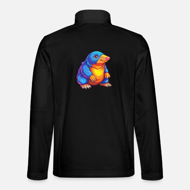 Mole Colorful Kawaii Cartoon Character Clipart Unisex Softshell Jacket