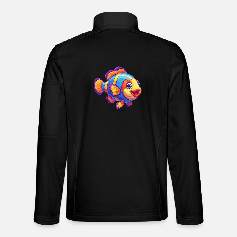 Clownfisch Buntes Kawaii Cartoon Meerestier Unisex Softshelljacke