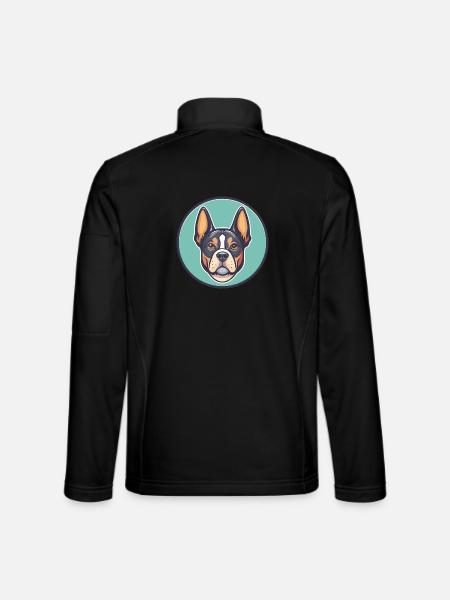 Braque Saint Germain Chien Race Dessin Animé Kawaii Pet - Veste en tissu softshell Unisexe - noir - Dos