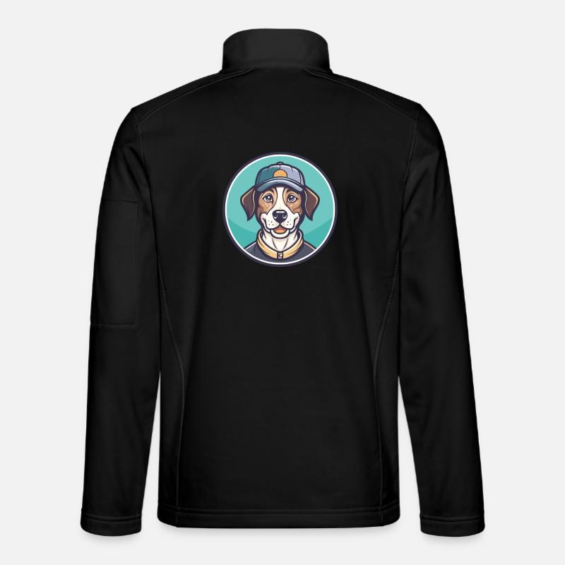 Florida Cracker Cur Chien Race Drôle Dessin animé Kawaii Veste en tissu softshell Unisexe