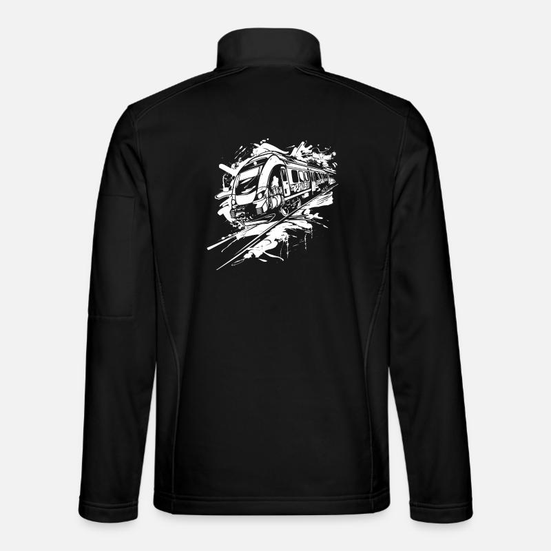 Train Graffiti - Unisex Softshell Jacket - black