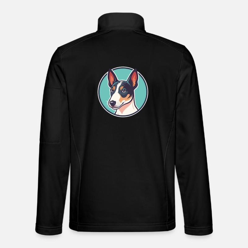 Glatter Foxterrier Hunderasse Karikatur Kawaii - Unisex Softshelljacke - Schwarz