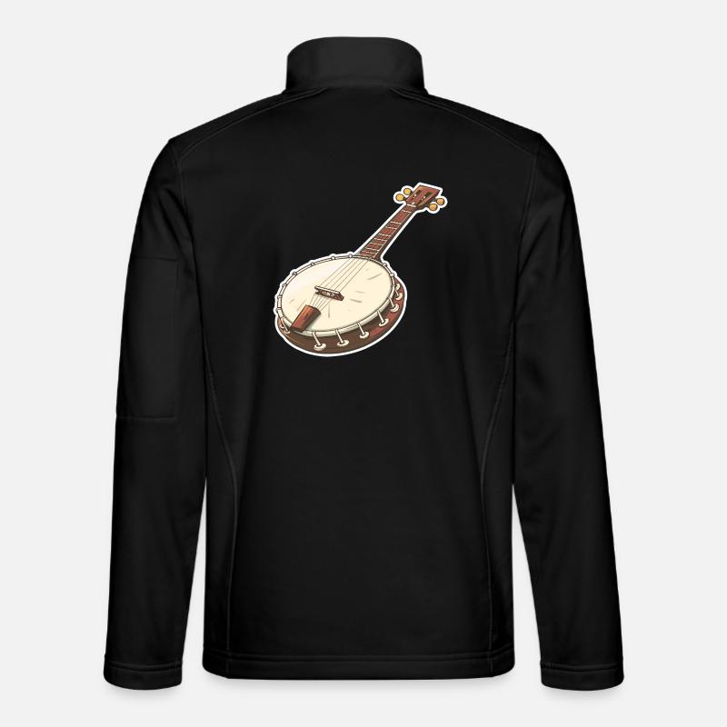 Banjo Graphics - Unisex Softshell Jacket - black