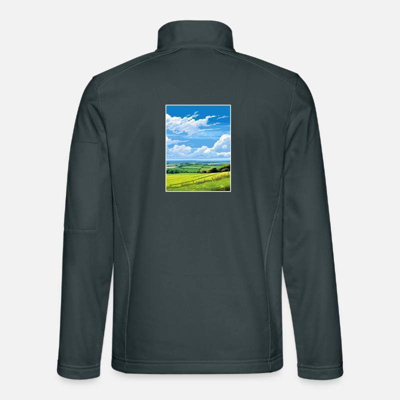 East Devon Aonb Reise Poster Souvenir Farbe WPA Unisex Softshelljacke