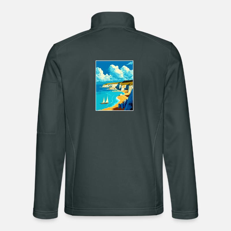 Île de Wight Anob Affiche de voyage Souvenir Peinture WP Veste en tissu softshell Unisexe