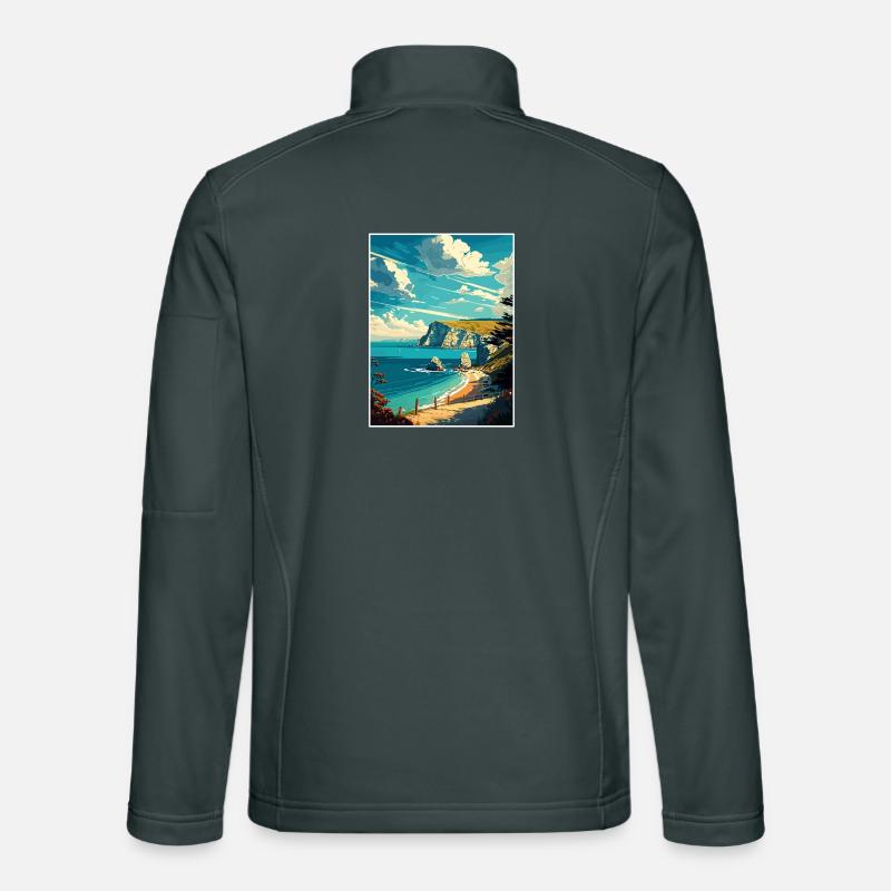 Île de Wight Anob Affiche de voyage Souvenir Peinture WP Veste en tissu softshell Unisexe