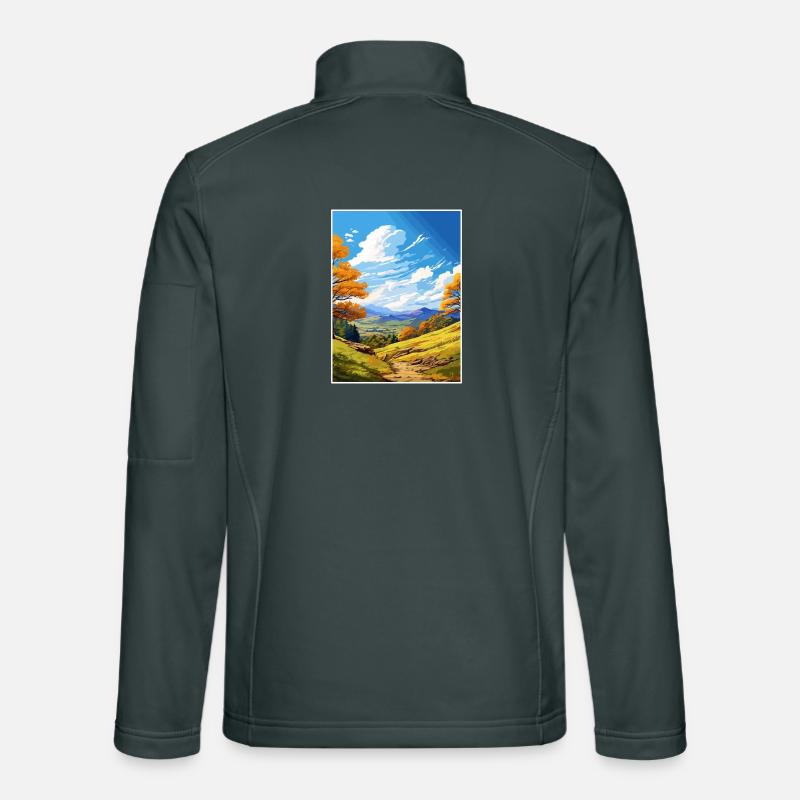 Clwydian Range und Dee Valley Aonb Reiseposter Unisex Softshelljacke