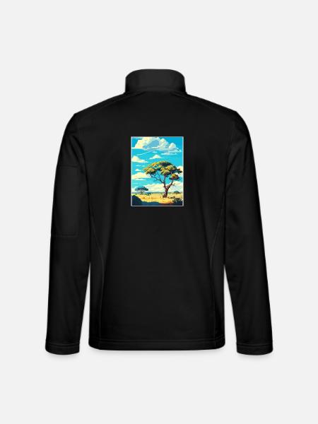 Krüger Nationalpark Südafrika Reiseposter - Unisex Softshelljacke - Schwarz - Hinten