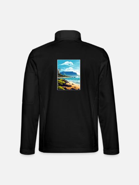 Tafelberg Südafrika Reiseposter Souvenir - Unisex Softshelljacke - Schwarz - Hinten