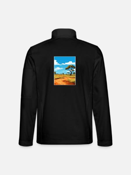 Krüger Nationalpark Südafrika Reiseposter - Unisex Softshelljacke - Schwarz - Hinten