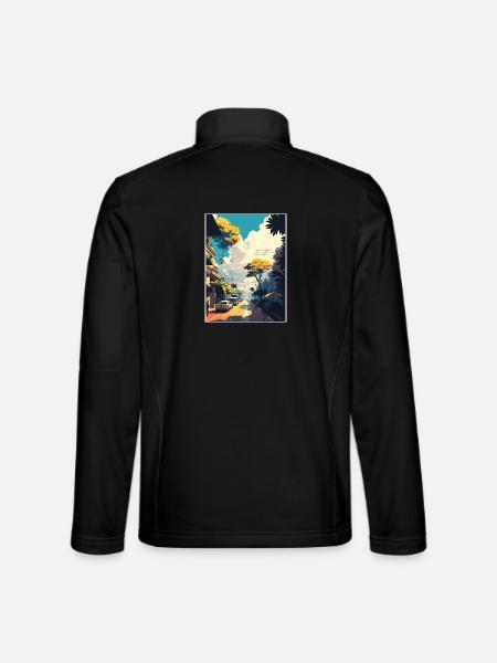 Hanoi Vietnam Reise Poster Souvenir Malerei WPA - Unisex Softshelljacke - Schwarz