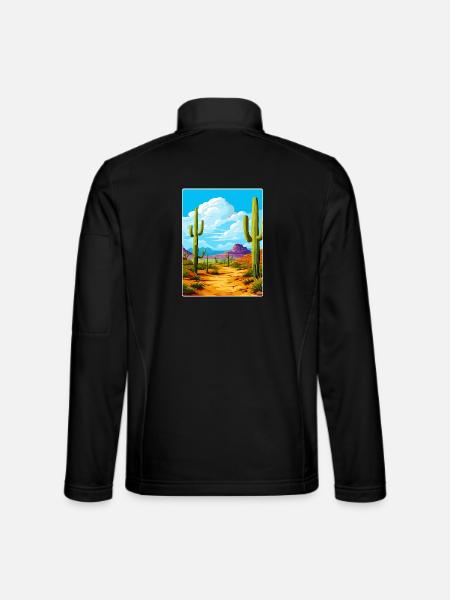 Saguaro Nationalpark Arizona Reiseposter WPA - Unisex Softshelljacke - Schwarz - Hinten