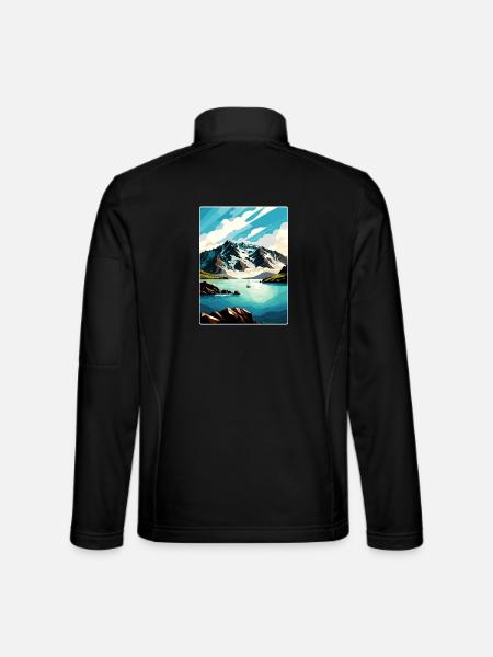 Kenai Fjords Nationalpark Reiseplakat Souvenir - Unisex Softshelljacke - Schwarz