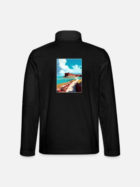 Affiche de voyage souvenir du parc national de Tortugas sèche - Veste en tissu softshell Unisexe - noir - Dos