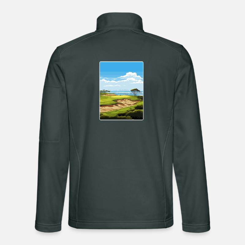 Torrey Pines Golf Course Travel Poster Souvenir Unisex Softshell Jacket