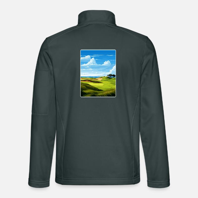 Bandon Dunes Golf Resort Affiche de voyage souvenir Veste en tissu softshell Unisexe