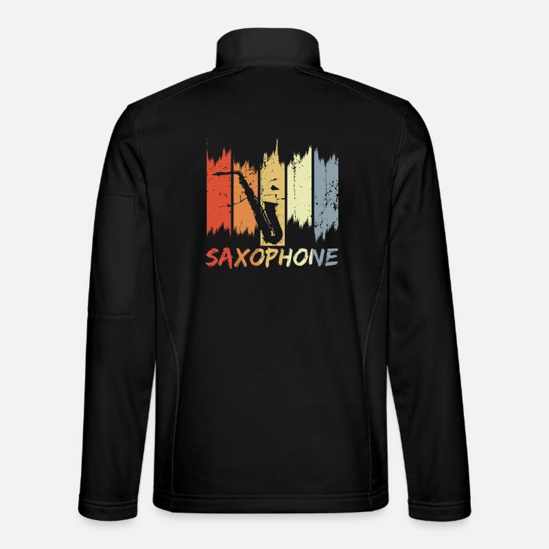Vintage Saxophonist Unisex Softshelljacke