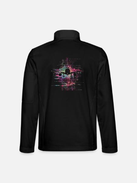 Aircraft 90s - Unisex Softshell Jacket - black - Back