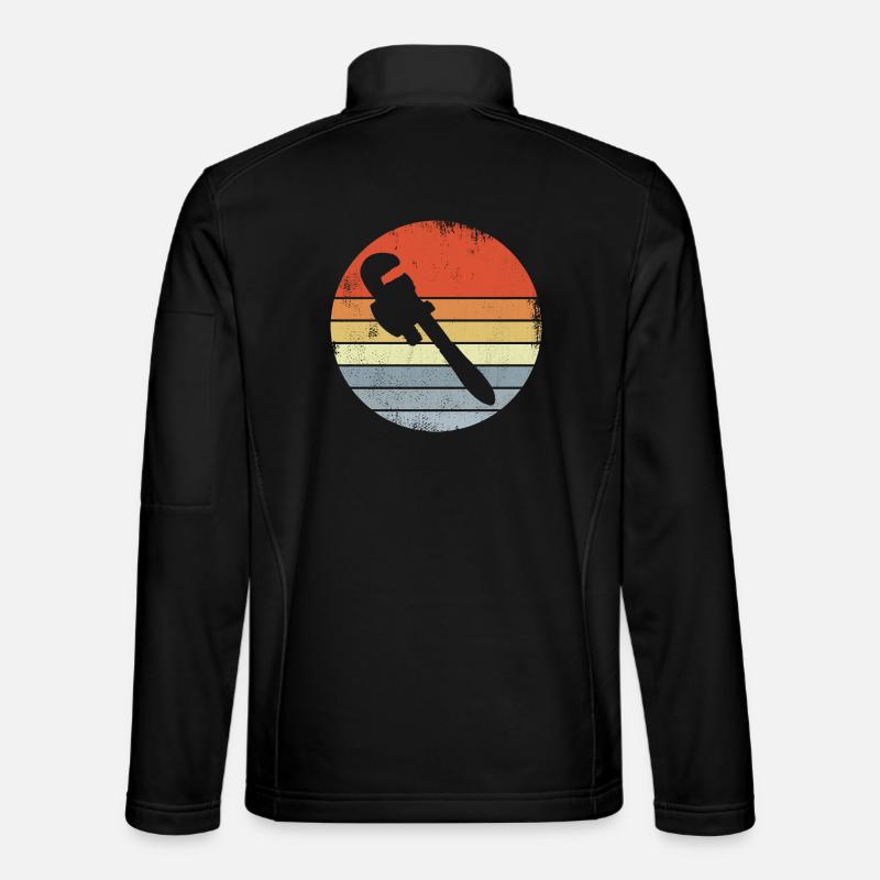 Clé à pipe look vintage Veste en tissu softshell Unisexe