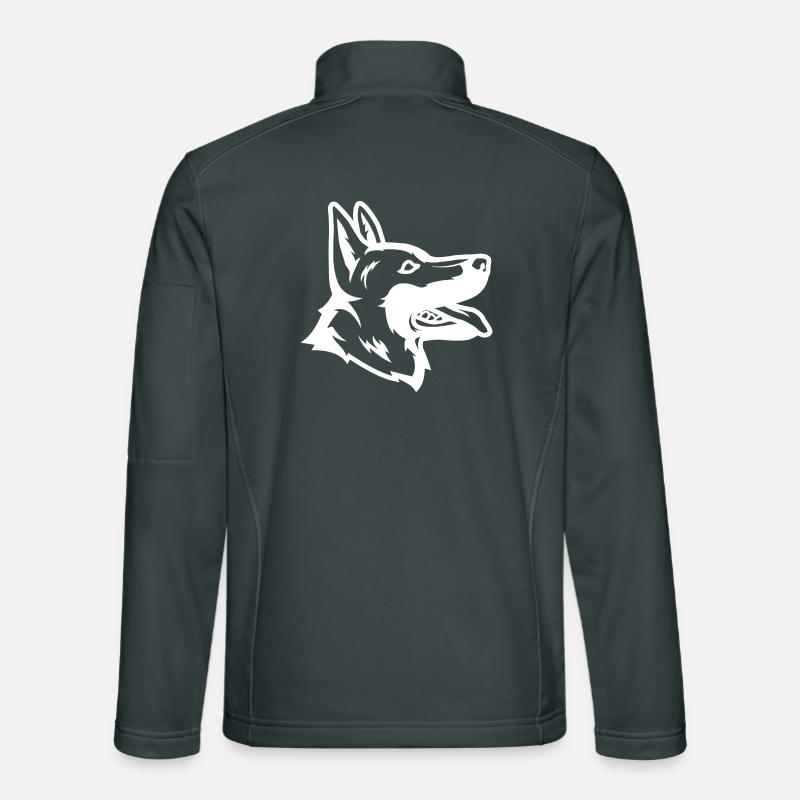 German Shepherd Drawing Unisex Softshell Jacket