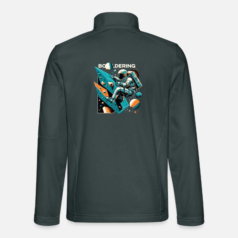 Bouldering Astronaut Spaceman Gift Unisex Softshell Jacket