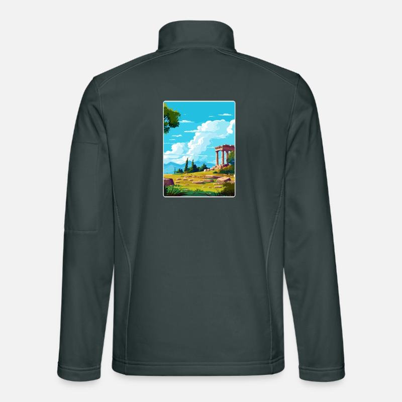 Grèce antique Affiche de voyage Souvenir WPA Veste en tissu softshell Unisexe