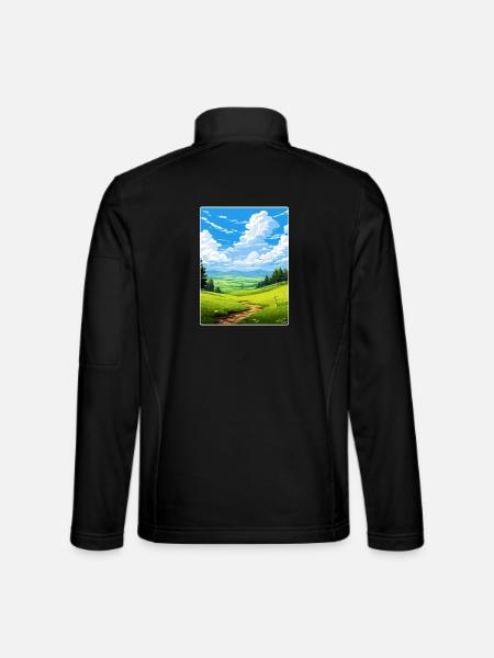 Bergisches Land Allemagne Affiche de voyage Souvenir WPA - Veste en tissu softshell Unisexe - noir - Dos