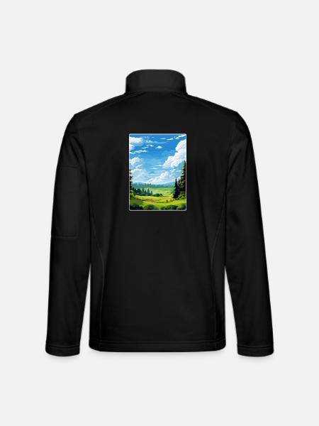 Haut-Palatinat Allemagne Affiche de voyage souvenir - Veste en tissu softshell Unisexe - noir - Dos