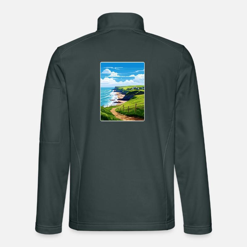 Crackington Haven Cornwall England Travel Poster Unisex Softshell Jacket